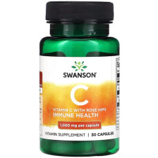 Swanson Vitamin C with Rose Hips - 1.000 mg, 30 Kapseln