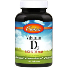 Carlson Labs Vitamin D3 1.000 IU, 250 Kapseln