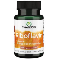 Swanson Riboflavin Vitamin B2 100 mg, 100 Kapseln