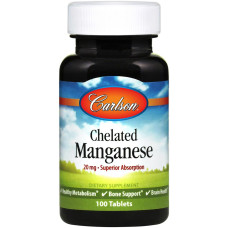 Carlson Labs Chelatiertes Mangan, 100 Tabletten