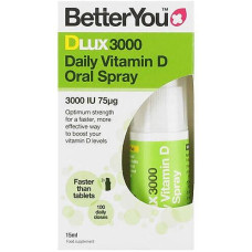 BetterYou D3000 Daily Vitamin D Oral Spray, 15 ml Zerstäuber, Peppermint