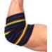 C.P. Sports Powerlifting Ellenbogenbandage, schwarz - blau - rot - gelb