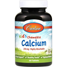 Carlson Labs Kaubares Kalzium für Kinder, 60 Tabletten, Vanille