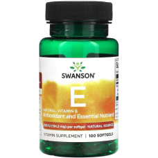 Swanson Natural Vitamin E - 200 IU (134.2 mg), 100 Softgels