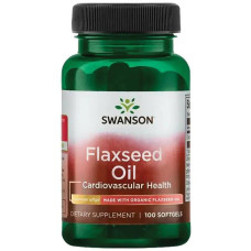 Swanson Flaxseed Oil High Lignan 1000 mg, 100 Softgels