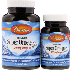 Carlson Labs Super Omega-3, 100 + 30 Kapseln