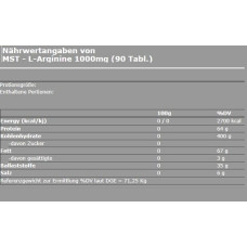 MST - L-Arginine 1000mg (90 Tabl.)