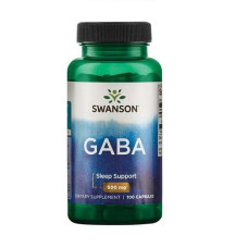 Swanson GABA 500mg, 100 Kaps