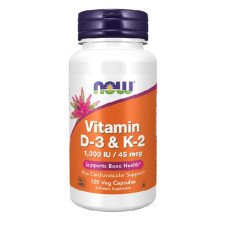 Now - Vitamin D3 & K2 120 Kapseln