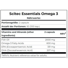 Scitec Omega 3 100 Kapseln